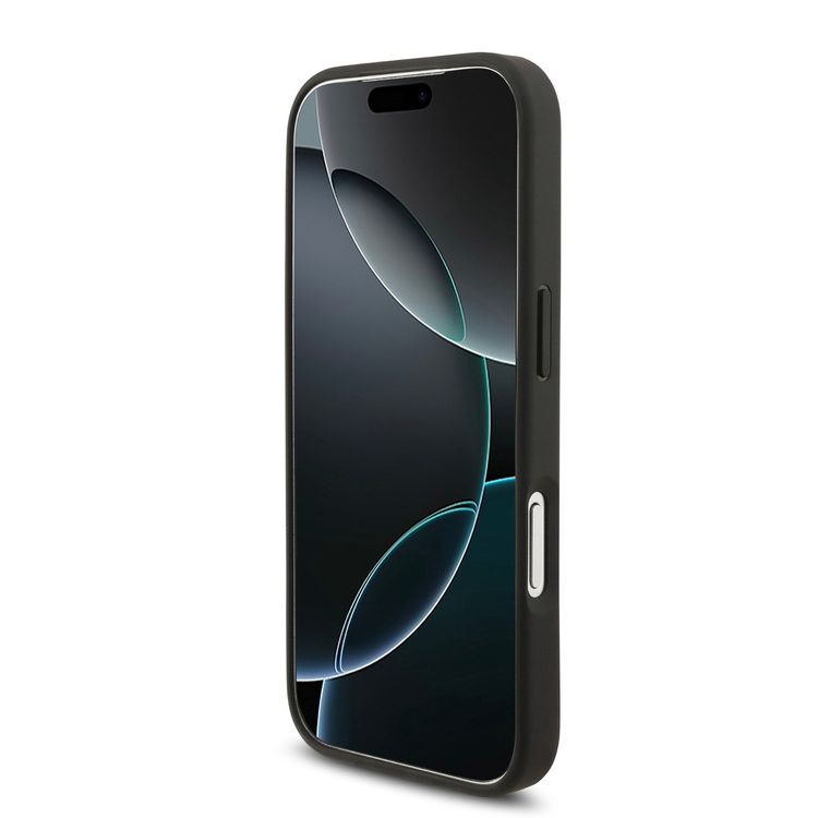 كفر كارل لاغرفيلد ماغ سيف مصنوع من البولي يوريثين مع أزرار بشعار كارل RSG لهاتف آيفون 17 برو، تصميم رفيع، سهل التركيب، تغليف مستدام، مسكة مريحة، حماية من السقوط، تصميم خفيف الوزن - أسود