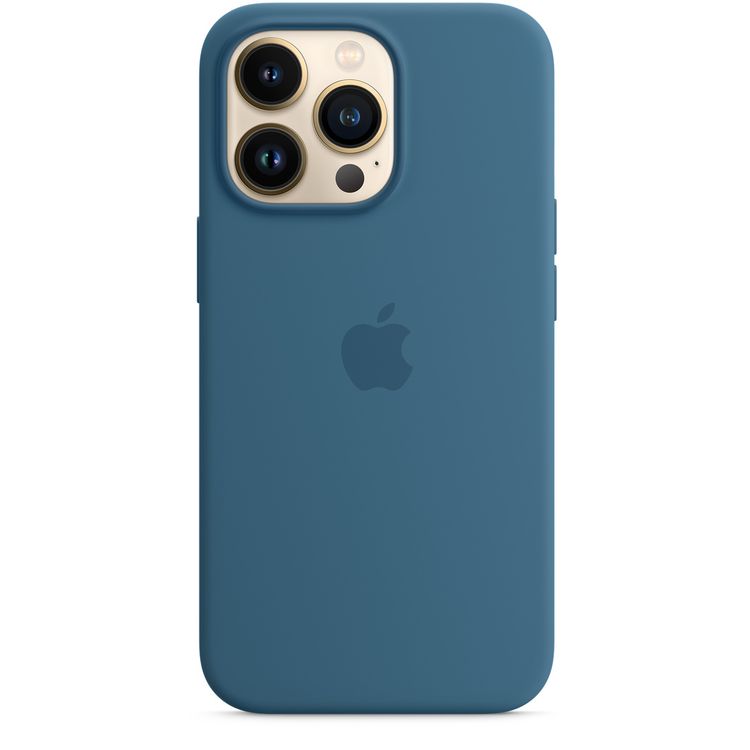 Apple Silicone Case with MagSafe Compatible for iPhone 13 Pro (6.1") – Blue Jay
