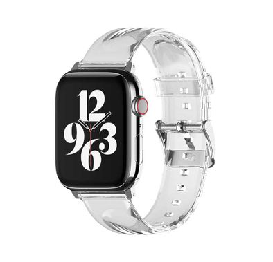 elago Clear Strap Compatible with Apple Watch Band, Compatible with iWatch Series 6 SE 5 4 3 2 1, Transparent Smartwatch Replacement Wrist Band (38mm/40mm) - Clear