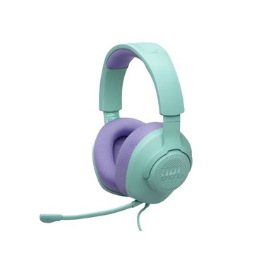 JBL Quantum 100M2 Wired Over-ear Gaming Headset, Lightweight & Compact Design, Memory Foam with Fabric Ear Cushions Material, 1.2m Cable Length, 40mm  Driver Size - Teal / Purple