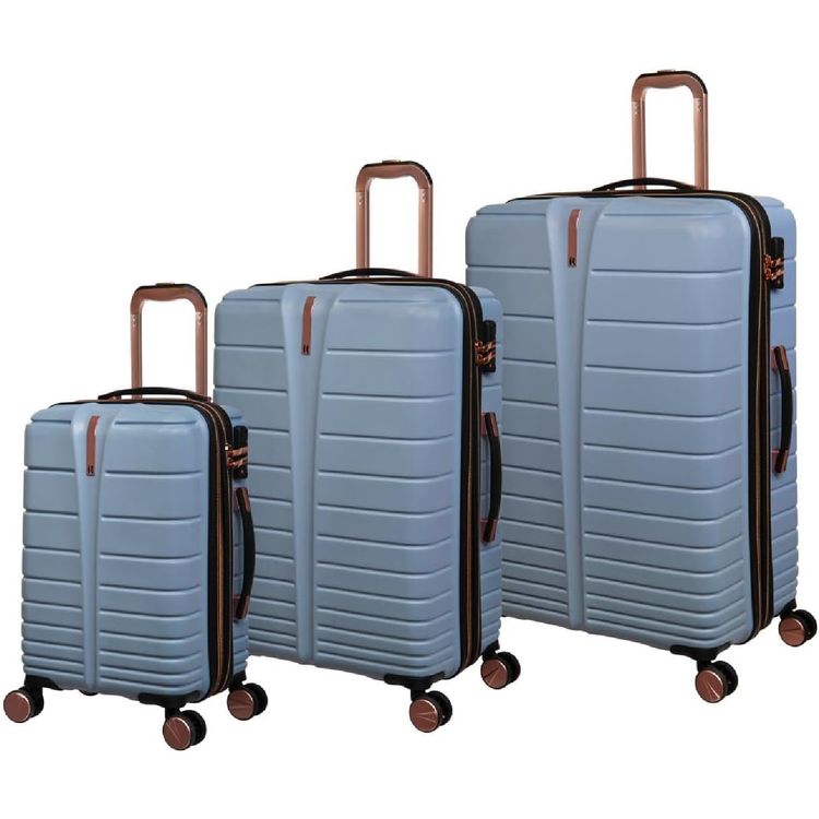 it Luggage Fascinate ABS Hard Case, Expandable Trolley with TSA Lock, 8 Spinner Wheels - Sky Blue