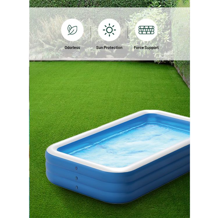 Green Lion Inflatable Swimming Pool with 880L Water Capacity, Small, PVC, Fits 5-7 People, Suitable for 3+ Years Old, Sun Protection, Force Support, Odorless - Blue