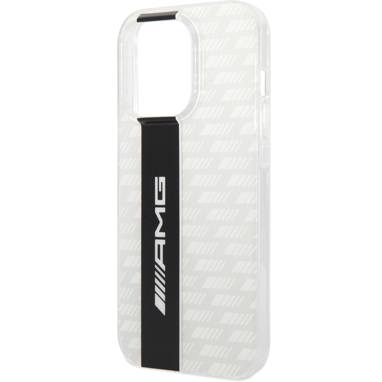 AMG Transparent Double Layer Case with Carbon Pattern II Anti-Explosion/Crystal Case iPhone 14 Pro Max Compatibility - White