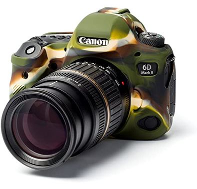 Easy Silicon Cover Case for Canon 6D Mark II with LCD Protect Film - Camouflage