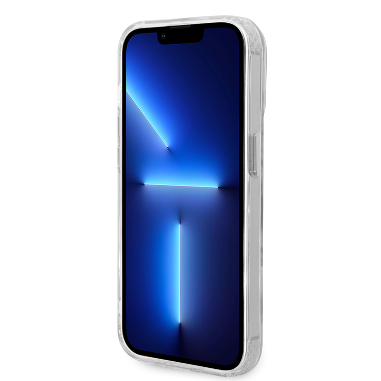 Guess Magsafe Compatibility Transparent Outline iPhone 14 Pro Max Compatibility - Silver