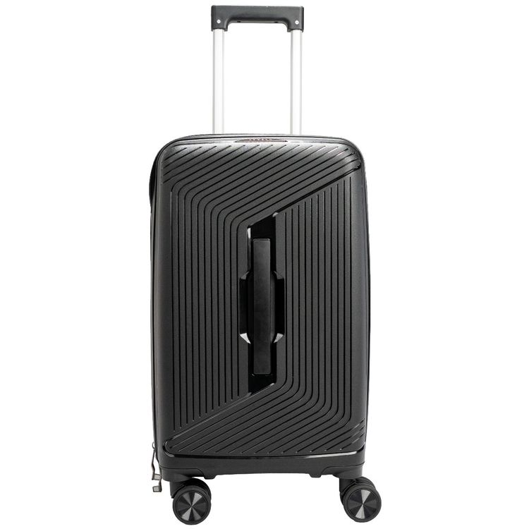 Levelo Tenax Set of 3 Travel Luggage with Double Wheels, Unbreakable Material, Anti-Theft Zipper, 360° Wheel Rotation, Combination Lock, Scratch Resistant - Black