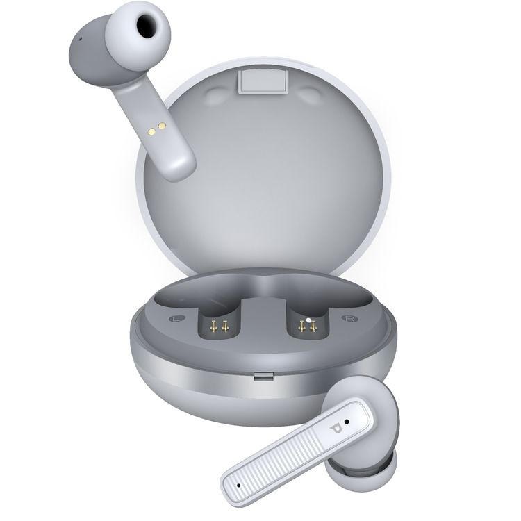 Powerology TWS Earbuds with Quad Mic ENC, 6h Playtime, Bluetooth 5.3, 30minutes Charging Time, 10m Transmission Distance, Type-C Port, Smart Touch Control, Wireless Charging - White