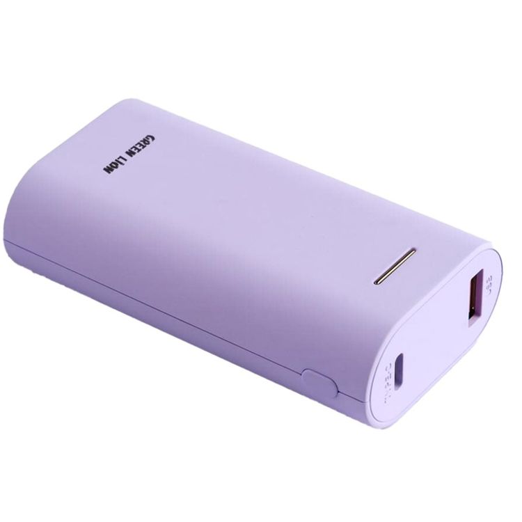 Green Lion Compact Power Bank 10000mAh, PD 20W, Lithium Ion, Material: ABS+PC, Fast Charging - Purple