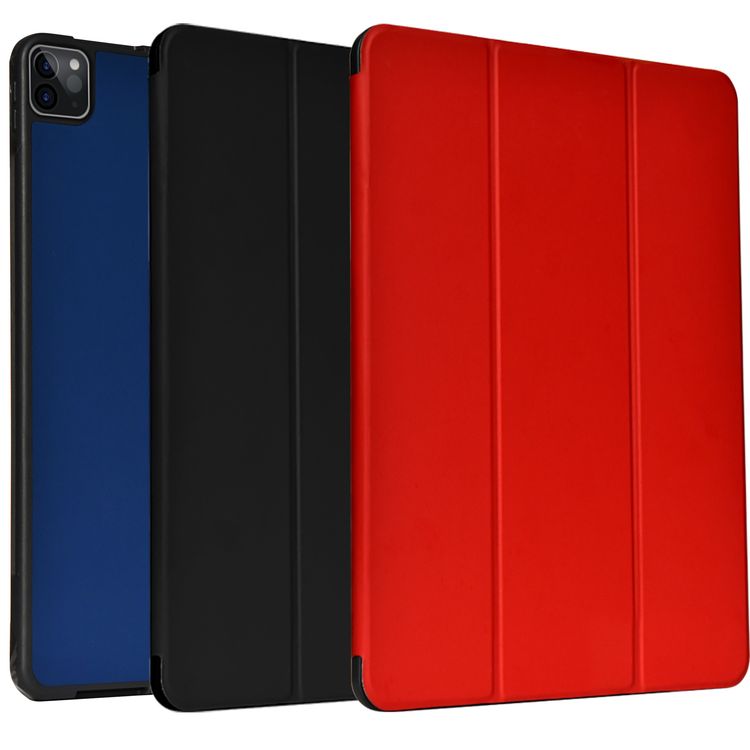 Devia TPU Leather Case With Pencil Slot Holder Compatible For iPad, Elegant Slim Lightweight Stand Protective Cover, Full Protection Case iPad Pro 12.9" (2021)