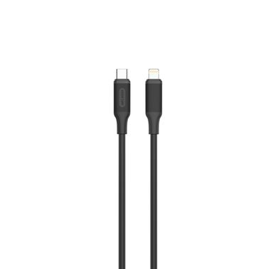 Green Lion USB-C to Lightning PVC Cable, 10000 Bends Life Span, Wide Compatibility, Fast Charge, Secure & Safe, 3m Cable Length - Black