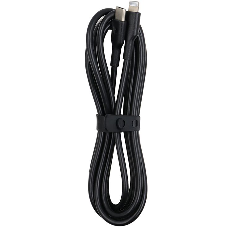 Powerology Type-C to Lightning Cable PD 20W, Fast Data Sync And Charge, Universal Compatibility, 2m/6.5ft - Black