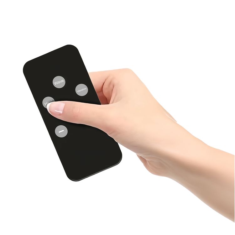 Porodo Tri-Mode Heated Cervical Pillow Massager with 3 Wave Gears, 3 Vibration Levels, Remote Controller, Magnetic Comfort Points, Warm Wave Board - Black