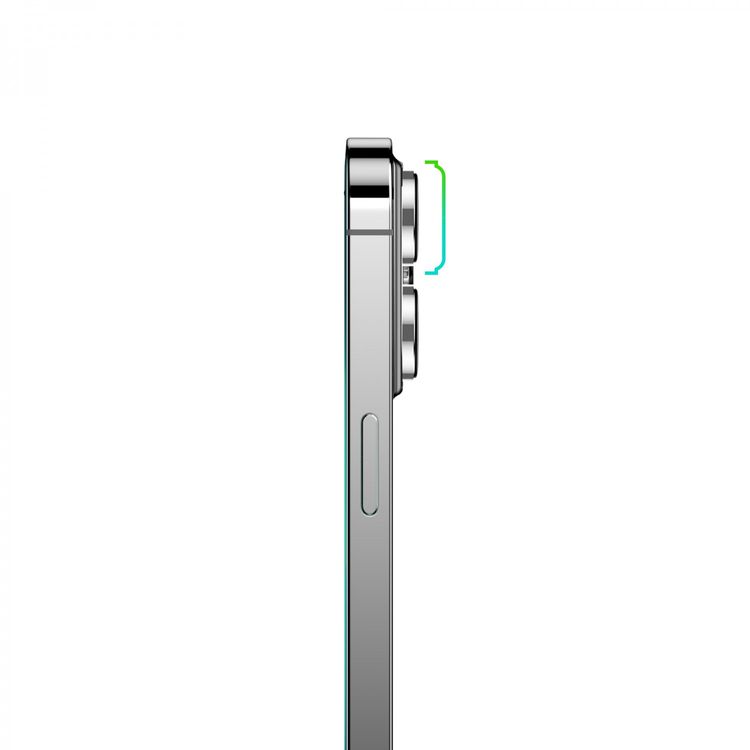 Green Lion HD Plus Camera Lens Protector for iPhone 13/13 Mini, Water Resistant, Easy Installation, Anti-Scratch, Anti-Fingerprint, Shatter Protection - Silver