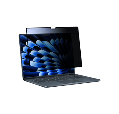 Levelo Air Shield Privacy Screen Protector for MacBook Air 13.6" with 30° Privacy Angle on Both Sides, Water-Resistant, Ultra-Thin, Removable and Reusable, Scratch-Resistant - Black