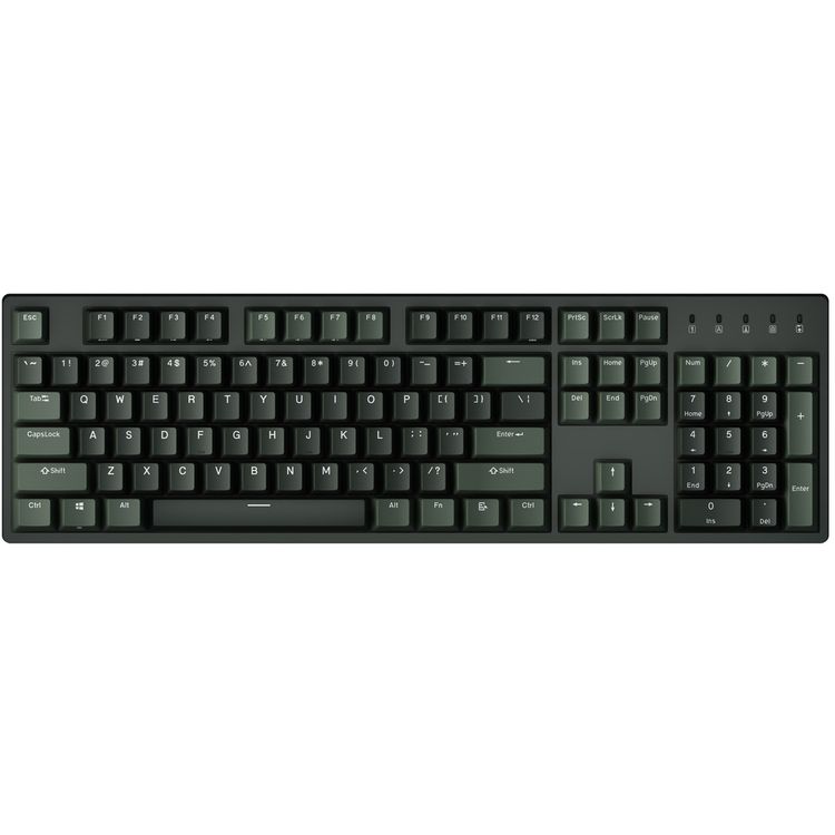 Durgod Taurus K310 Wireless Mechanical Gaming Keyboard 104 KeDouble Shot PBT NKRO (Cherry Red,Brown) - Black/Dark Green