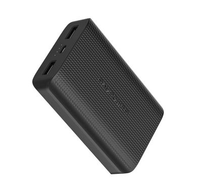 RAVPower Basis Series Portable Power Bank 10050mAh with iSmart Fast Charging Technology Quick Charge3.0, Anti-Fingerprint Design, Overheating Protection Powerbank Black