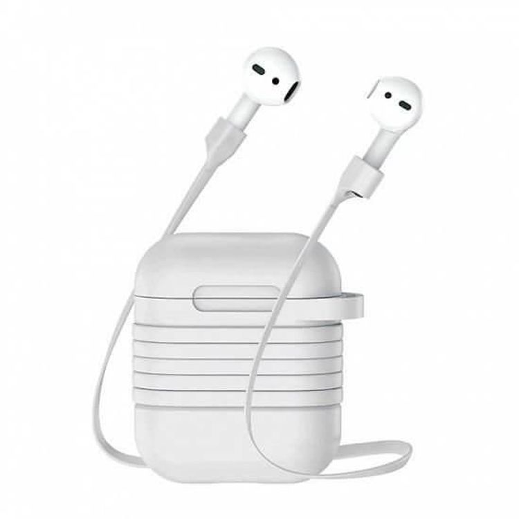Baseus Case for Airpods 1&2 with Slip-on Design, Accessibility to Charging Port and Buttons, Easy Installation, Sleek and Minimalistic, Smooth Finish, High-quality Silicone, Scratch-resistant, Shockproof - Gray