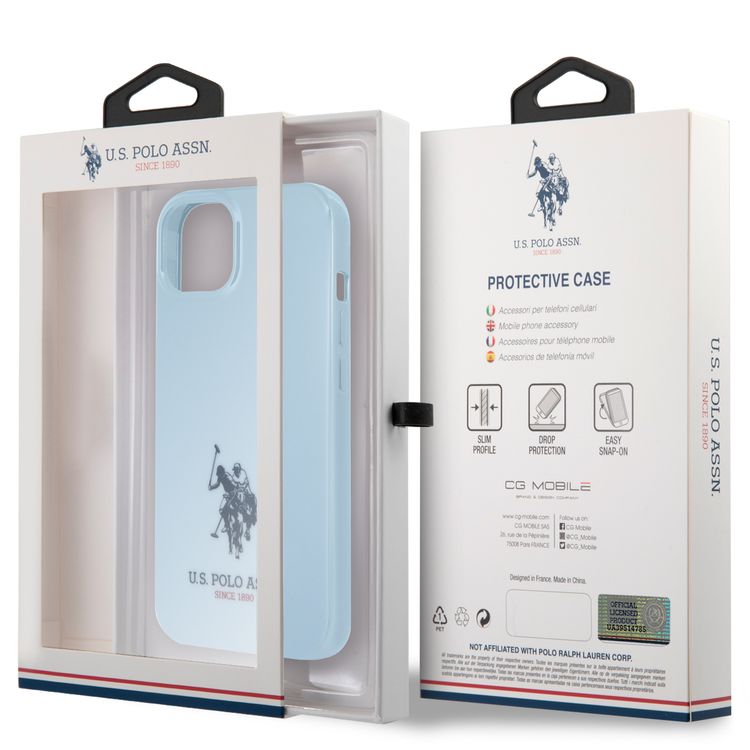 CG MOBILE U.S. Polo Assn. Full TPU Mini Horses Logo USPA Compatible for iPhone 13 (6.1") Drop Resistant, Easy Access to All Ports, Anti-Scratch
