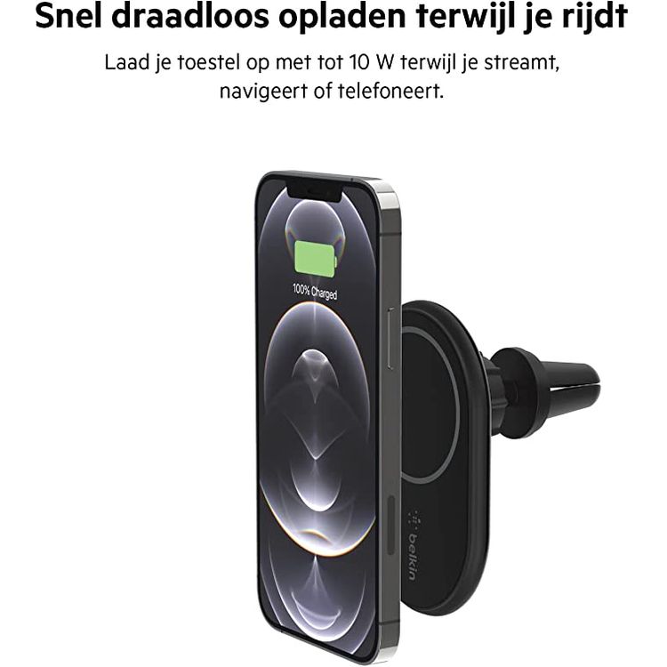 Mobile Holder Belkin WIC004btBK-NC MagSafe Magnetic Charging Mount-Black