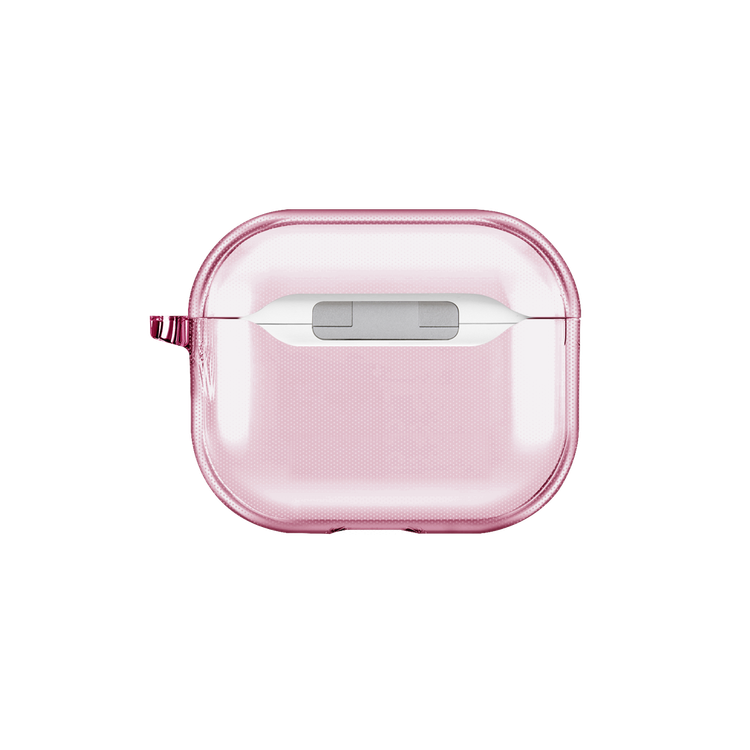 Viva Madrid Clar Max Case for AirPods 3 with Rose Gold Keychain, Scratch & Drop Resistant, Dustproof & Absorbing Protective Silicone Cover Suitable with Wireless Chargers Pink