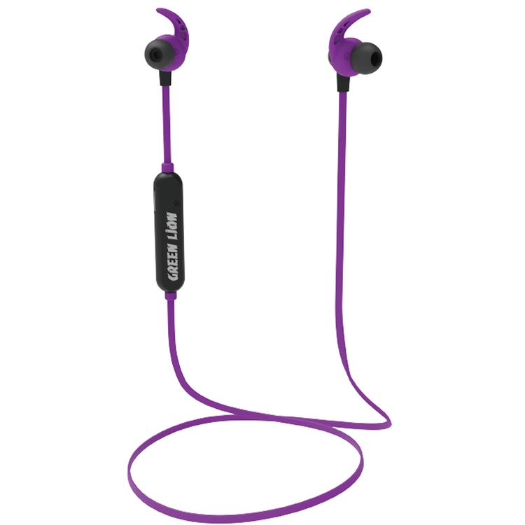 Green Lion Track Earphones with 3 Sizes Silicone Ear Tips, Premium Sound, 1.5 Hours Charging Time, 5 Hours Talking Time, Type-C Charging Port, 10mm Driver Size - Purple