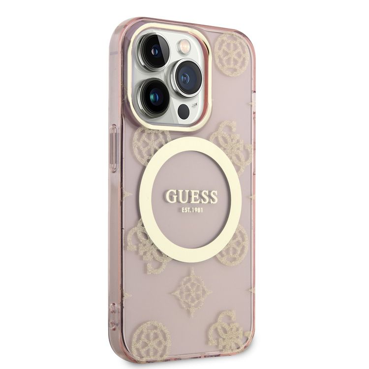 Guess Magsafe IML Case - Gold Pink - iPhone 15 Pro