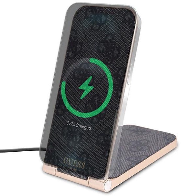 Guess Magnetic Desk Charger 15W 4G Pattern - Black