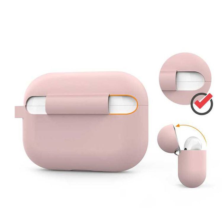 AhaStyle Full Cover Silicone Keychain Case for Airpods Pro - Pink