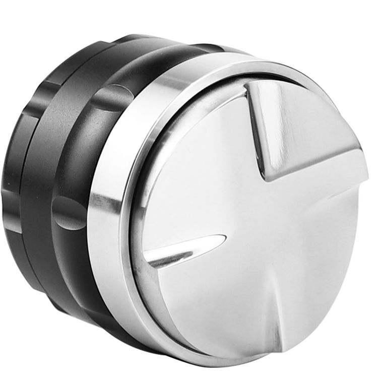 LePresso Coffee Distributor Lavelling Tool, Stainless Steel SUS304 & Alloy Material, Compatible with 58mm Portafilter Baskets, Four-Angled Slopes Design - Black
