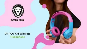 Green Lion GK-100 Kid Wireless Headphones in UAE | Kid Friendly - Blue/Pink Color |  (GN100KIDHPBLPK)