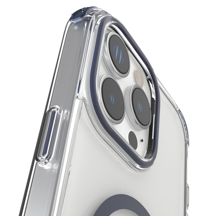 Levelo Celeste MagSafe Case with Crossbody Strap for iPhone 16 Pro Max, AirGuard Technology, Metal Hook, Durable Material - Deep Blue
