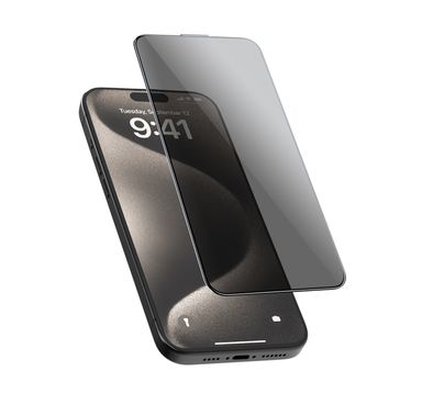 واقي شاشة الخصوصية من iFroog، زجاج حماية كاملة مضاد للتجسس لهاتف iPhone 16 ، مضاد لبصمات الأصابع ومقاوم للخدش - أسود