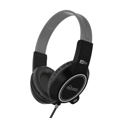 MEE Audio KidJamz 3 Child Headphones with Crystal-clear Sound, Child-safe Materials, Ultra-flexible and Impact-resistant Headband, 20 Hz to 20 kHz Frequency Range, 1.2m Cable Length - Black