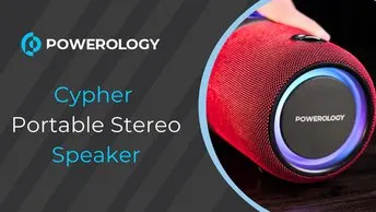 Powerology Cypher Portable Bluetooth Stereo Speaker with RGB Lighting in UAE | Black Color | (PWCYPSPK-BK)