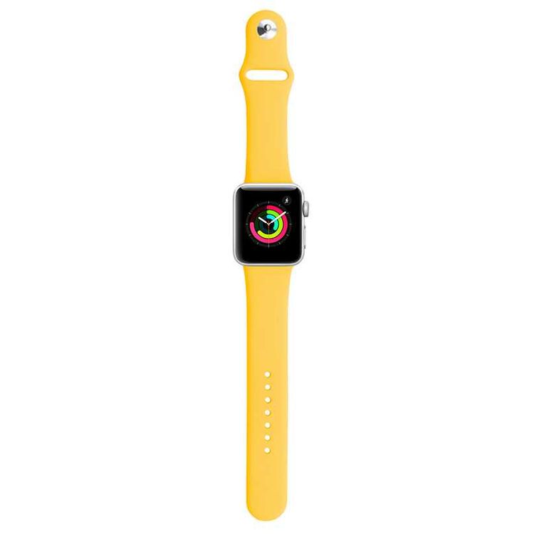 Porodo iGuard Silicone Watch Band Compatible for Apple Watch 38/ 40/ 41mm -Yellow