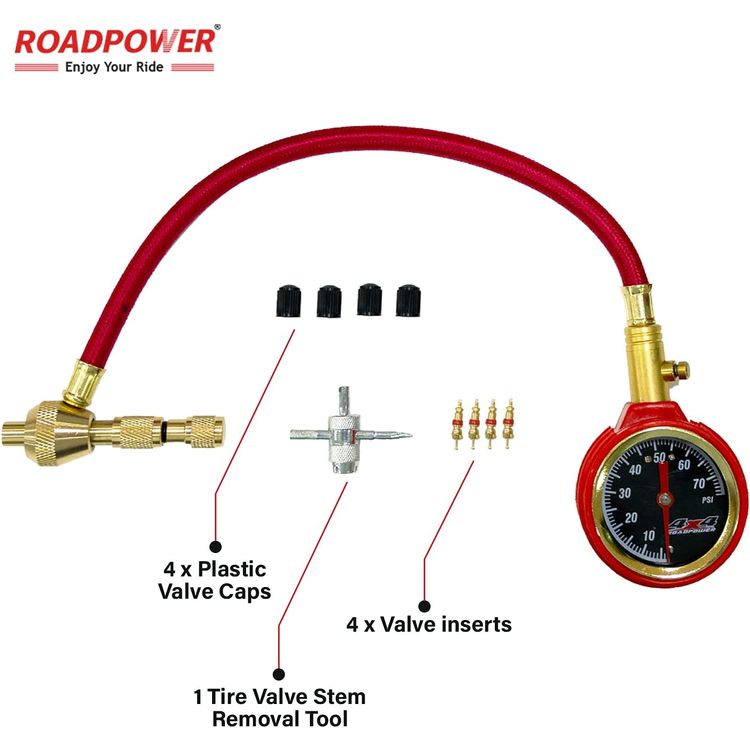 RoadPOWER Heavy Duty Rapid Tire Deflator Air Down Offroad Kit with Precision Release Button