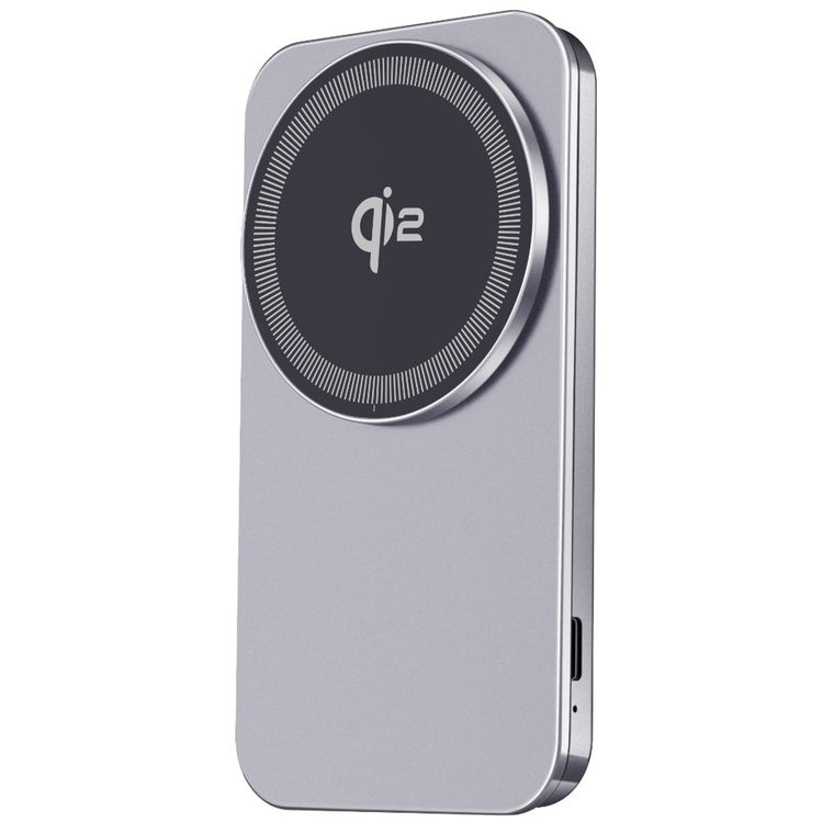 Green Lion Magstand Duo Wireless Charger with Built-in Kickstand, USB-C Input Port, 15W Fast Charging, Multi-Device Charging, Qi2 Standard, Foldable & Ultra-Slim Design - Gray