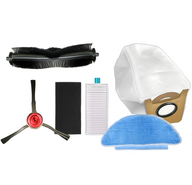 مجموعة أدوات جرين ليون للأكسسوارات روبوت ذكي مكنسة برو مع ممسحة، حامل ممسحة، كيس غبار، فرشاة جانبية، فلتر هيبا - أسود