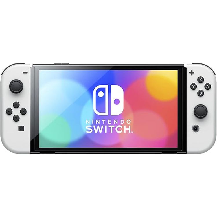Nintendo Switch (OLED model), Vivid 7” OLED Screen, Wide Adjustable Stand, Detachable Joy-Con Controllers - White
