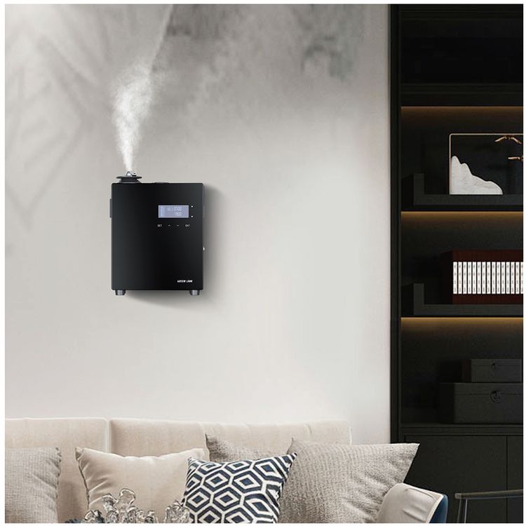 Green Lion Smart Scent Pro Fragrance Diffuser with Fragrance Bottle, Smart App Control, Quiet Operation, 5 Timer Settings, HVAC Connect, Aromatherapy, Wall-Mount, Security Lock - Black 