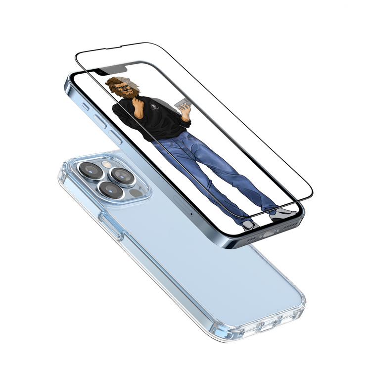 Green Lion 2-in-1 Protection Pack for iPhone 13 Pro, Clear Case & Screen Protector, Oleophobic Coating, Shock Absorption, Anti-Fingerprint, Edge to Edge Protection, Anti-Scratch - Clear