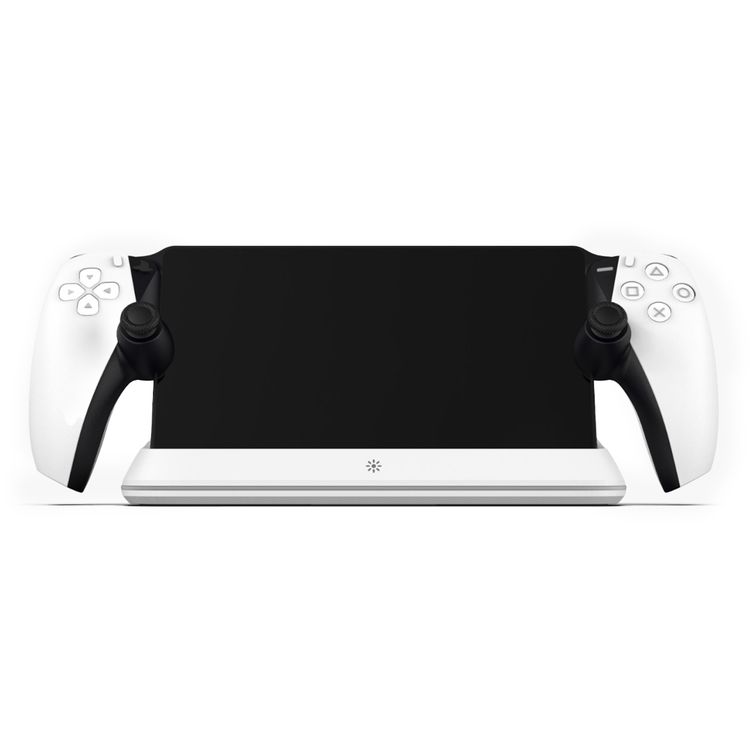 Porodo Gaming PlayStation Portal Charging Dock with Anti Slip Base, Built-in Safeguard, ABS Material, RGB Light - White 