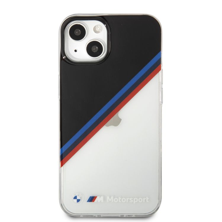 جراب CG MOBILE BMW Motorsport Collection PC / TPU صلب قطري ثلاثي الألوان أسود متوافق مع iPhone 13 (6.1 بوصات) سهولة الوصول إلى جميع المنافذ