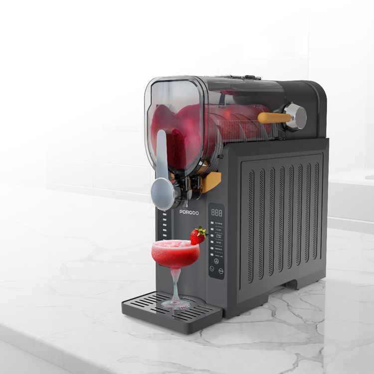 Porodo Lifestyle Multifunction Slushie Maker with 2.6L Capacity, 200W Rated Power, 220-240V Rated Voltage, 50Hz Rated Frequency, 3-Pin UK Plug, Instant Frozen Drinks, Intuitive Controls, Efficient Blending - Black
