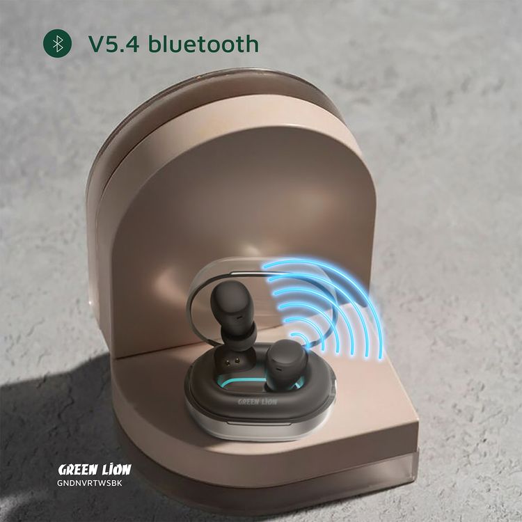 Green Lion Denver True Wireless Earbuds with IPX4 Waterproof, Voice Assistant, In-ear Comfort, Dual-Mic, Touch Control, 3 Hours Playtime - Black