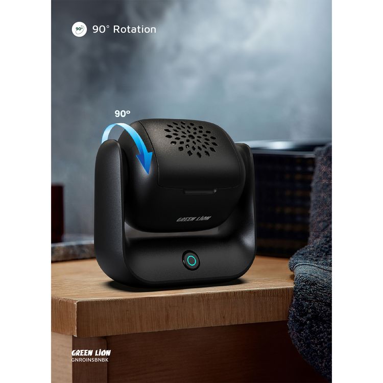 Green Lion Rotatable Incense Burner, 1500 mAh Battery Capacity, Type-C Charging Port, 700 °C Heating Temperature, 2 Minutes Single Burning, 90° Rotation, LED Indicator - Black