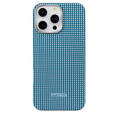 Pitaka Ultra Slim Case for iPhone 16 Pro, Compatible with MagSafe, 3D Grip Textured, Raised Camera Lip - Ocean Blue