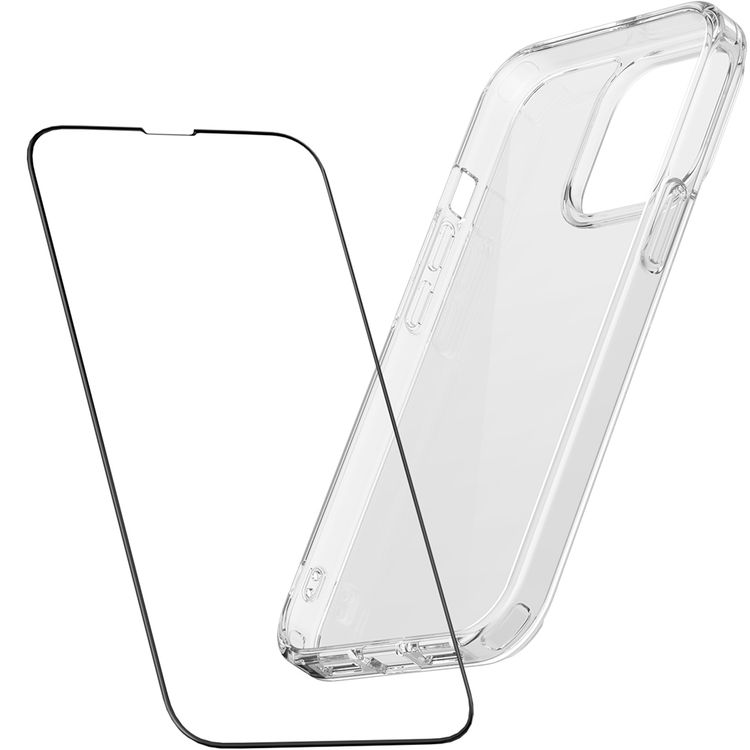 Green Lion 2-in-1 Protection Pack for iPhone 13 Pro Max, Clear Case & Screen Protector, Oleophobic Coating, Shock Absorption, Anti-Fingerprint, Edge to Edge Protection, Anti-Scratch - Clear