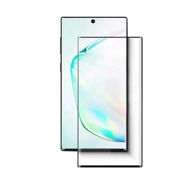 Porodo 3D Curved Full Tempered Glass Screen Protector 0.25mm Compatible for Samsung Galaxy Note 10 Pro - Anti-Scratch - Impact Protection - Easy Installation Screen Guard - Black