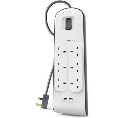 Extension Power Socket Belkin BSV604AF2M 6-Way Electrical Extension-White